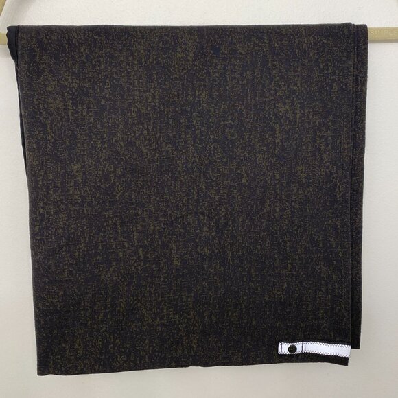 Lululemon Vinyasa Wrap Scarf Jacquard Black Dark Olive Rulu - Picture 1 of 6
